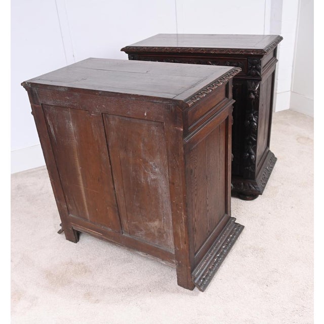 Antique German Black Forest Animal Carved Side Cabinets, 1860s, Set of 2 For Sale - Image 17 of 18