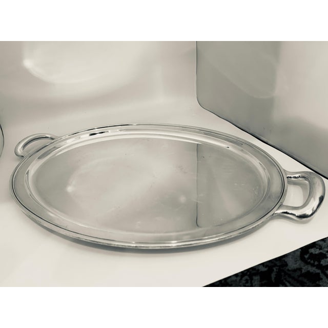 Mid 20th Century Six-Piece Tiffany & Co. Sterling Silver Kettle on Cradle W Serving Tray 7.3 Kg For Sale - Image 18 of 18
