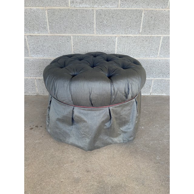 Baker Furniture Company Baker Furniture Tufted Pillow Top Foot Stool For Sale - Image 4 of 10