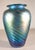 Abstract Thomas Philabaum Reptilian Series Iridescent Art Glass Vase - Signed - 8" H For Sale - Image 3 of 8