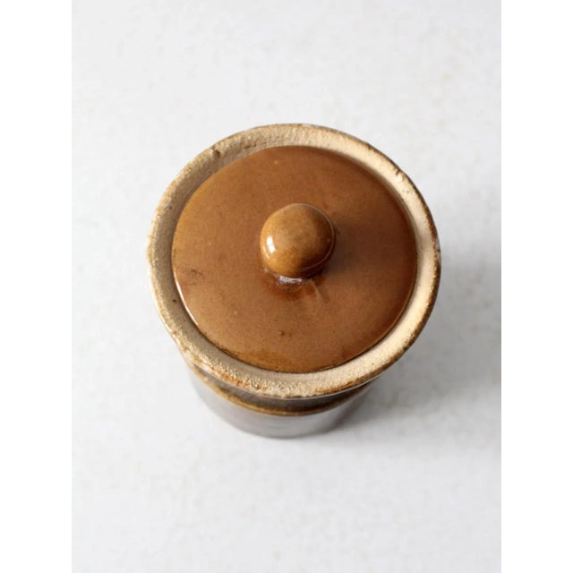 Brown Vintage Studio Pottery Jar For Sale - Image 8 of 8