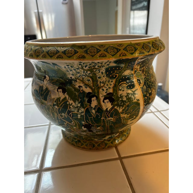 Ceramic Early 20th Century Chinese Planter and Pedestal For Sale - Image 7 of 7