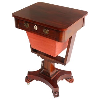 Antique French Empire Sewing Stand in Mahogany, 19th Century For Sale