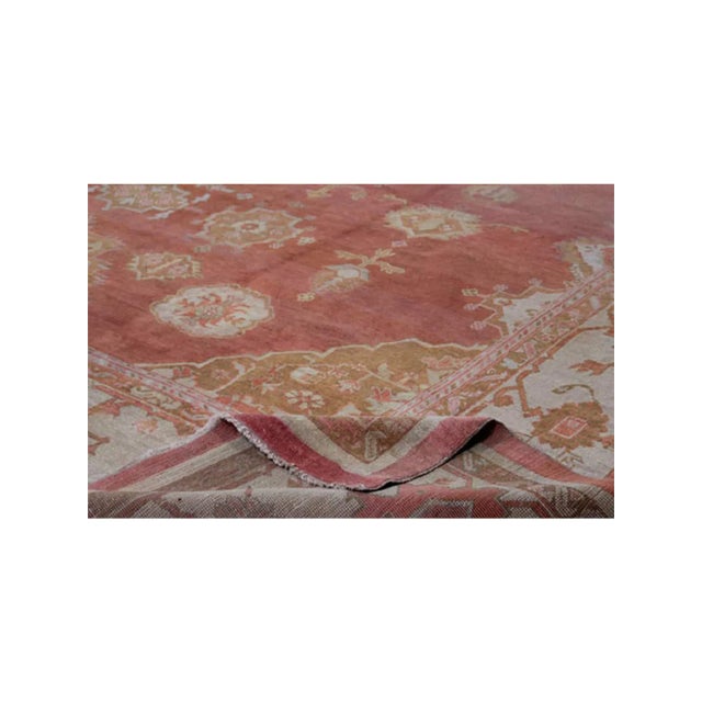 Traditional Antique Turkish Oushak Area Rug For Sale - Image 3 of 5
