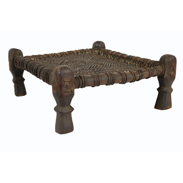 19th Century Low Cedar Stool, Nuristan, 1890s For Sale - Image 14 of 16