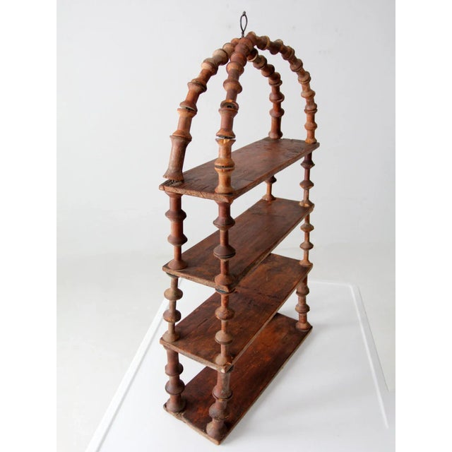 Antique Folk Art Spool Shelf For Sale - Image 16 of 17
