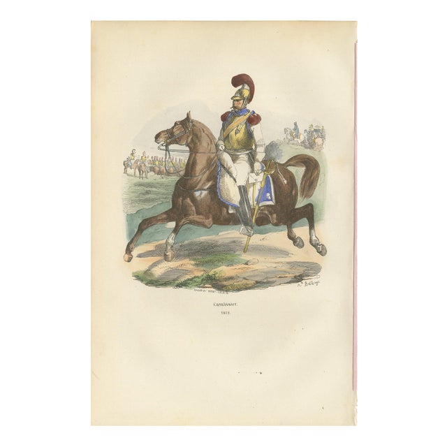 After Horace Vernet, Napoleonic Imperial Guard Cavalry, 1843, Paper For Sale
