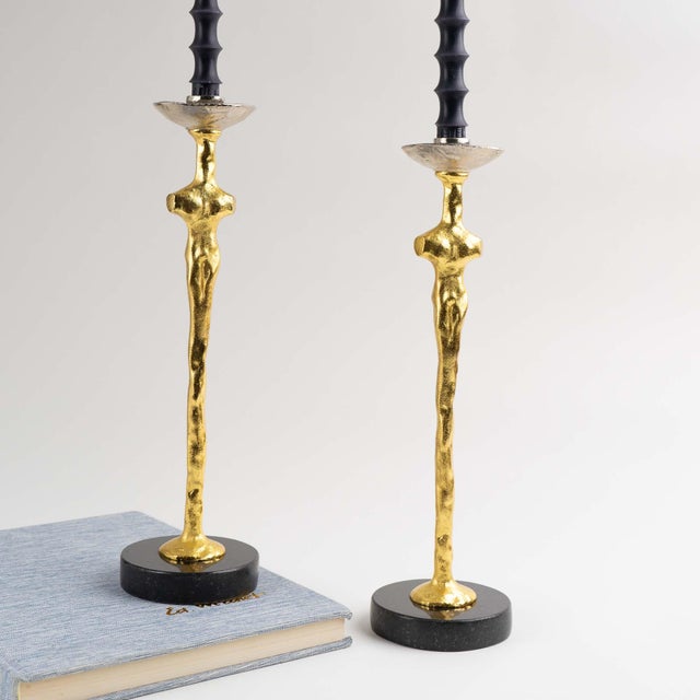 Michael Aram Michael Aram Adam Candle Holders - a Pair For Sale - Image 4 of 12