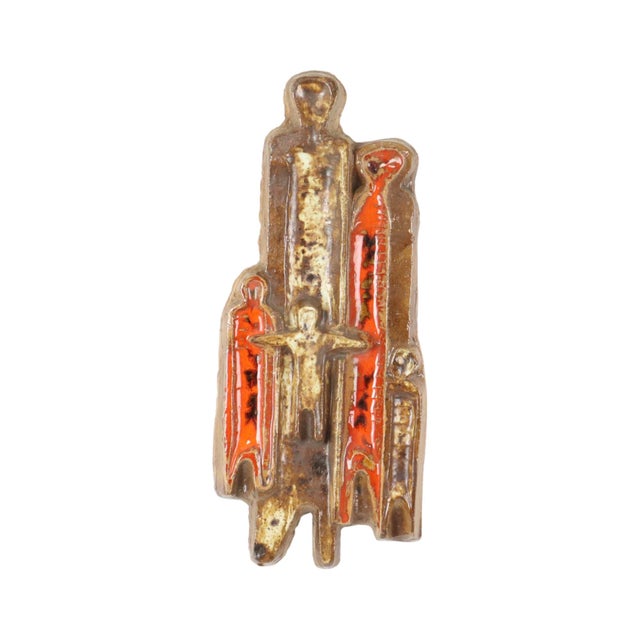 Vintage Earthenware Wall Sculpture from Perignem, 1950s For Sale - Image 15 of 15