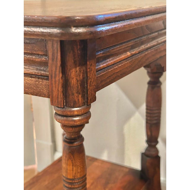 Vintage Eastlake Style Walnut Side Table For Sale - Image 4 of 12