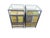 Pair of Venezia Furniture Industrial Modern Steel & Stained Wood Nightstands / End Tables With Glass Tops For Sale - Image 4 of 16