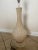 Beige Midcentury Art Deco Genie Shaped Beige and Gold Ceramic Lamp For Sale - Image 8 of 11