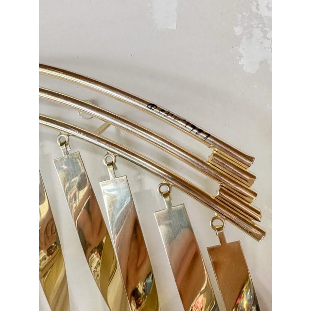 Brass Curtis Jere Signed Wave Kinetic Helix Shower Wall Sculpture 1987 C.Jere MCM Rare For Sale - Image 8 of 9