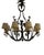 A stunning example of Paul Ferrante's celebrated artisanal craftsmanship, this hand-forged wrought-iron chandelier is a...