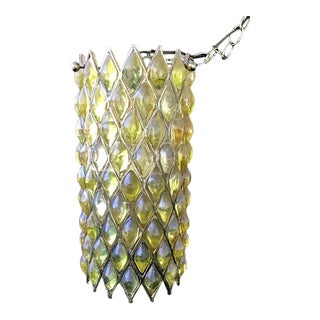 Mid-Century Modern Swag Cylinder Hanging Lamp For Sale