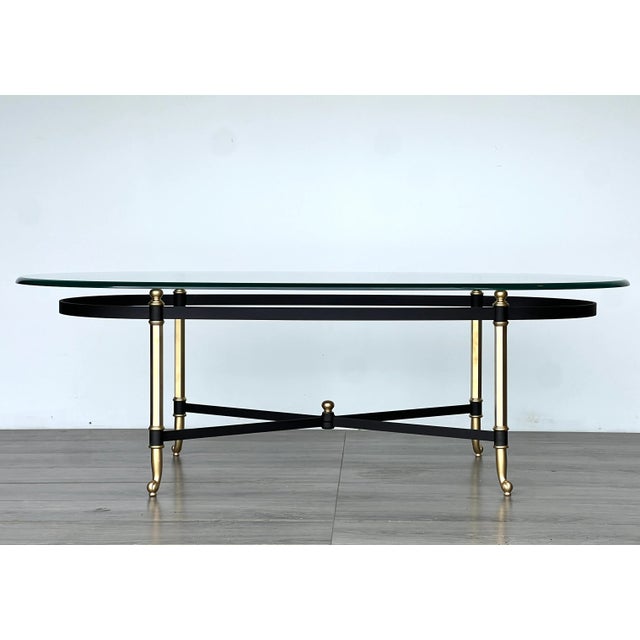 Metal Late 20th Century Black and Gold Italian Coffee Table For Sale - Image 7 of 12