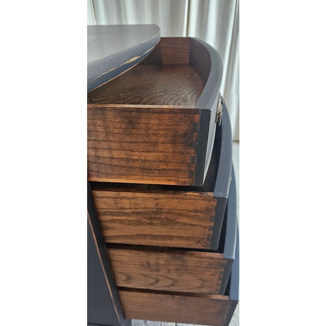 Black Vintage Chest of Drawers, Distressed For Sale - Image 10 of 11
