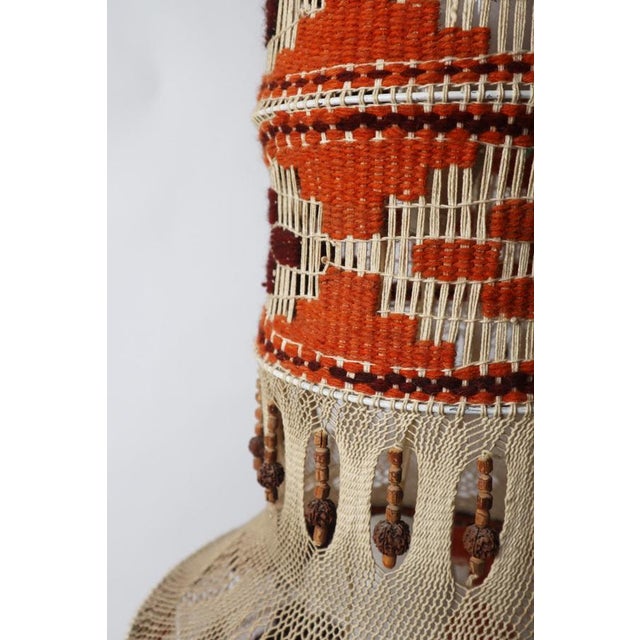 Native American Macrame Boho Staircase Hanging Lamp, 1970s For Sale - Image 18 of 18
