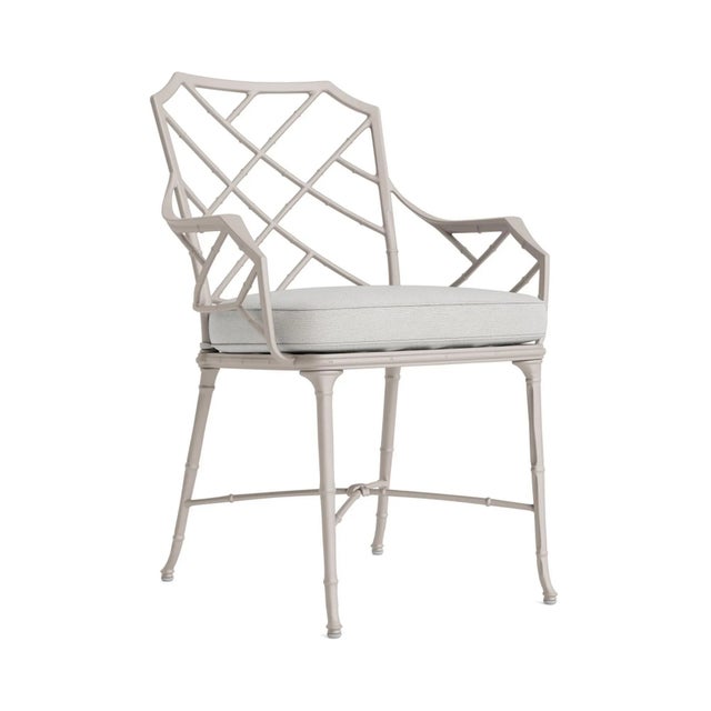 Brown Jordan Calcutta Arm Chair, Dove frame with Fusion Dove fabric For Sale - Image 12 of 12