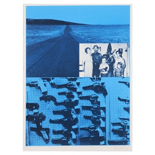 Jacques Monory, The Pistols, Original Silkscreen Print For Sale