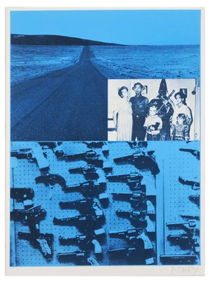 Jacques Monory, The Pistols, Original Silkscreen Print