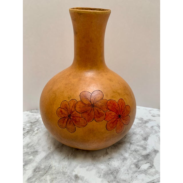 Vintage Handcrafted Whimsical Natural Gourd Vessel or Vase For Sale - Image 9 of 9