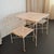 This lovely mid-century Hollywood Regency patio dining set pairs a square dining table with two matching armchairs in an...