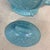 Farmhouse 1920s Westmoreland Blue Milk Glass Grape and Cherry Patterned Creamer Pitcher With Lid For Sale - Image 3 of 4