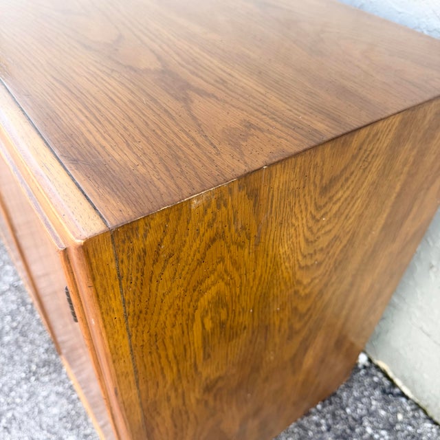 Wood Vintage Campaign Credenza by Drexel For Sale - Image 7 of 11