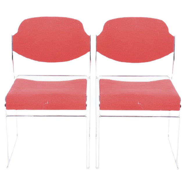 Set of Danish Metal Dining Chairs, 1960s For Sale