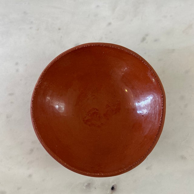 Vintage 1985 Dorothy Long Redware Bowl For Sale - Image 4 of 5