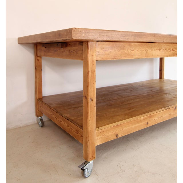 Large Vintage Worktable, 1930s For Sale - Image 18 of 18