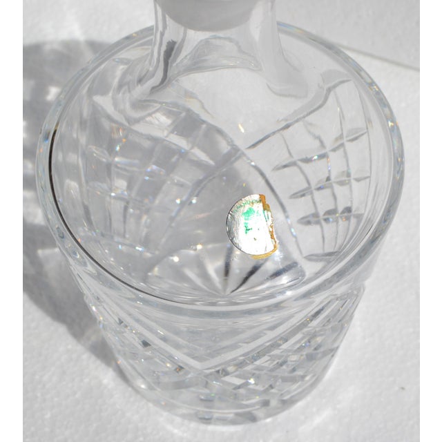 1950s Waterford Crystal Whiskey Spirit Liquor Decanter Handmade Cut Glass Pattern For Sale - Image 12 of 14