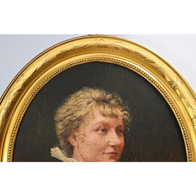 Portrait, Mid-1800s, Oil Painting, Framed For Sale - Image 11 of 18