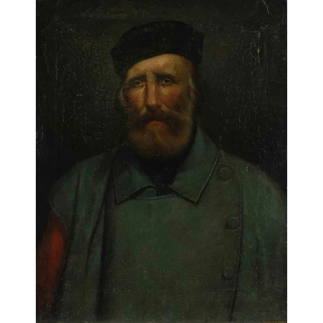 Unknown, Portrait of Giuseppe Garibaldi, Oil Painting, 19th Century For Sale