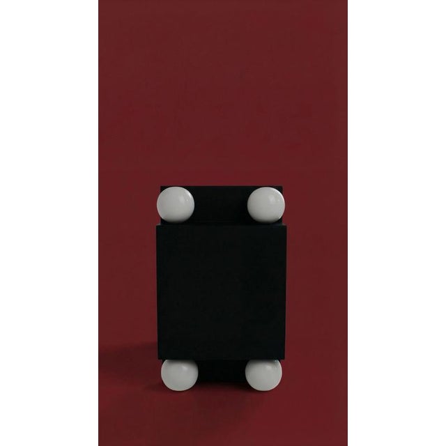Yin Yang Side Table in Steel and Porcelain by Auste Ost For Sale - Image 10 of 17