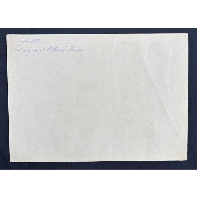 Gibraltar Sketch in Graphite and White Crayon, Ca Prior to 1888 For Sale - Image 11 of 12