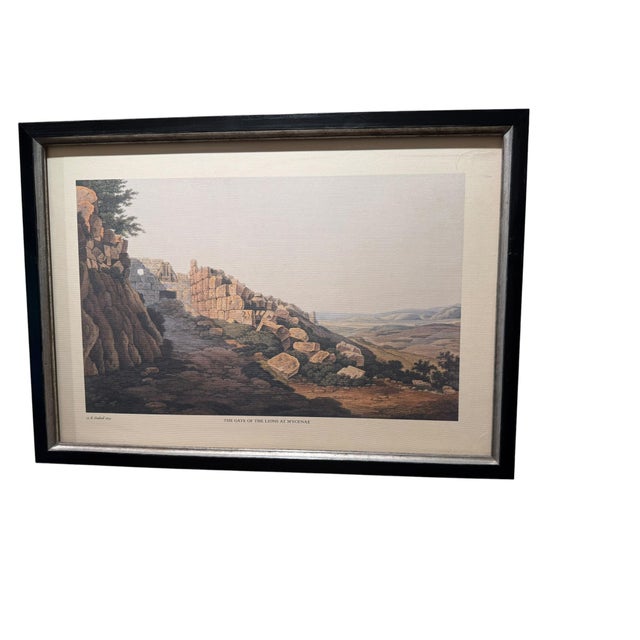 Early 20th Century Edward Dodwell Prints of Ancient Mycenae and Tiryns, Greece, Framed in Museum Glass - a Pair For Sale - Image 13 of 18
