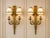 This exceptional pair of circa 1860 French Louis XVI wall sconces combines finely cast bronze, original fire-gilt ormolu...