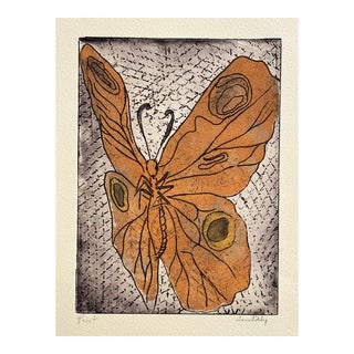 Jane Eddy Butterfly Color Etching For Sale