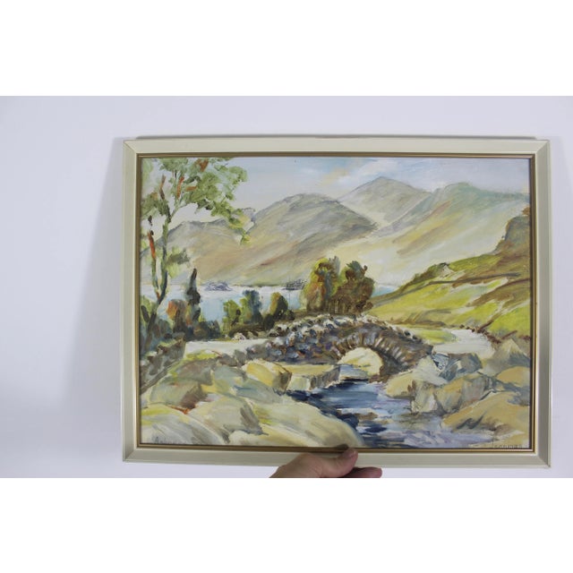 Width: 16.75 inches Height: 13 inches Original, framed acrylic painting on board. This is a landscape painting of Ashness...