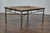 Mid-Century Modern Eclectic Midcentury Zebra Hide Top Metal Coffee Table with Petite Gilt Tassels For Sale - Image 3 of 12