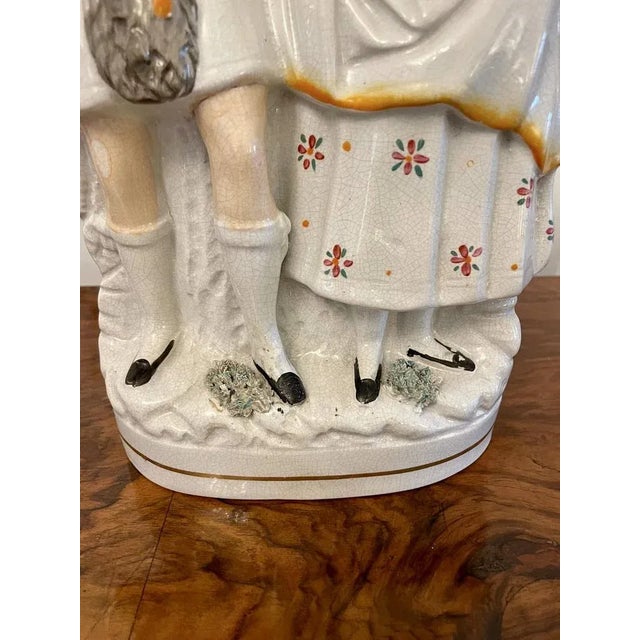 Mid 19th Century Large Victorian Flat Back Figure from Staffordshire, 1860s For Sale - Image 5 of 11