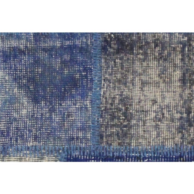 Hand Knotted Antique Patchwork Rug. 6'3" X 9'6" For Sale - Image 4 of 4
