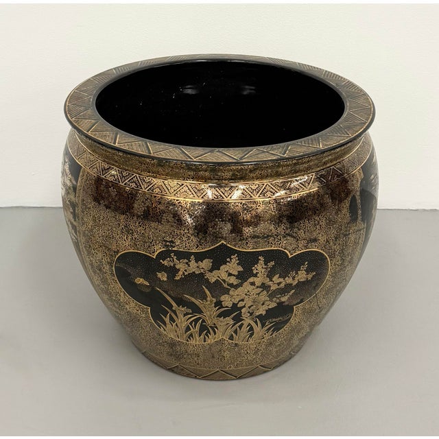 Vintage Chinoiserie Planter With Scenic Motifs For Sale - Image 4 of 7