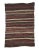 Vintage Turkish Burgundy & Gray Striped Kilim Rug - 6′2″ × 9′3″ For Sale