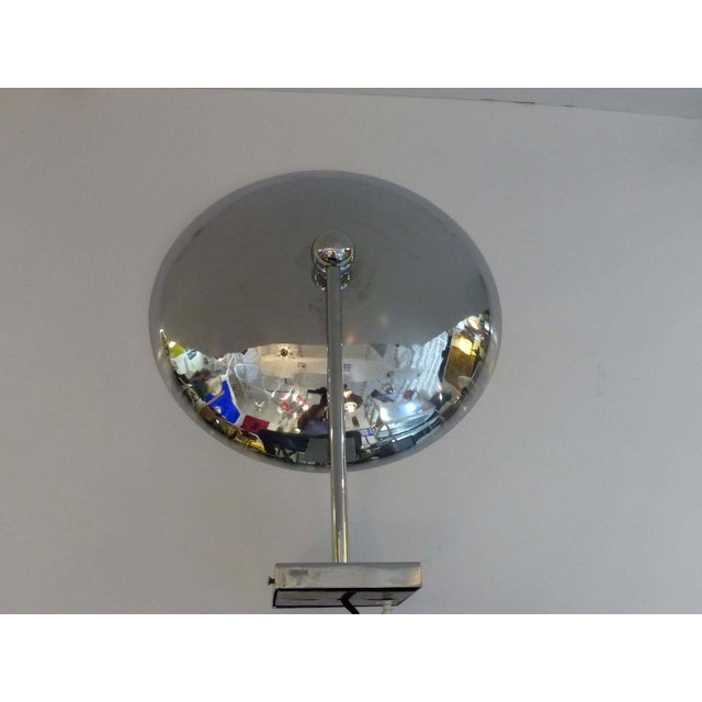 Mid-Century Modern 1950s Modern Chrome Disk Sconce For Sale - Image 3 of 9