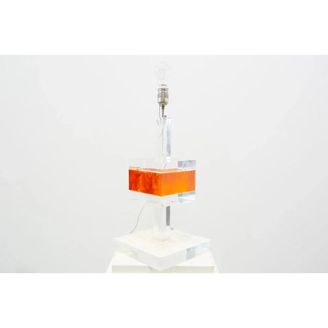 Methacrylate Table Lamp, 1980s For Sale - Image 9 of 9