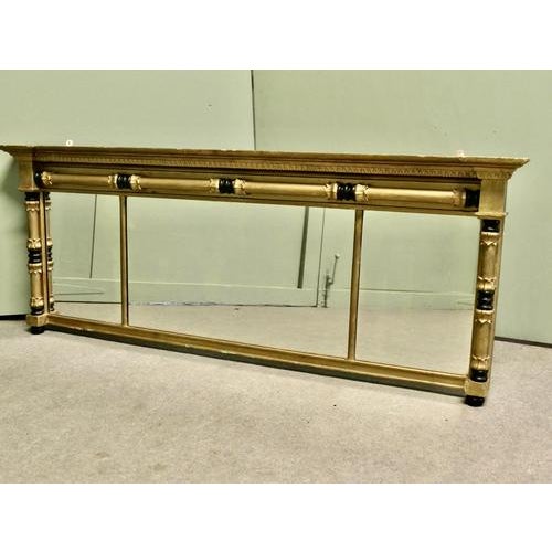 Regency Triple Plate Gilt Mirror For Sale - Image 6 of 7