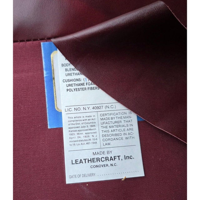 Animal Skin Pair of Vintage Oxblood Leathercraft Postmodern Lounge/Club Chairs For Sale - Image 7 of 13